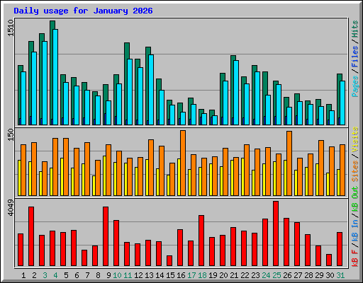 Daily usage for January 2026