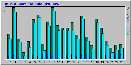 Hourly usage for February 2026